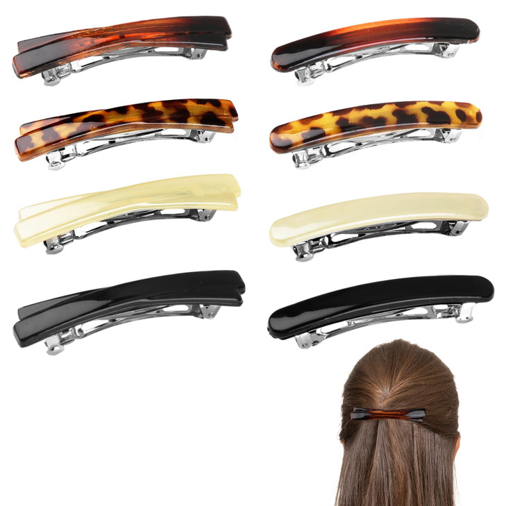 Tnjpsek Hair Barrettes For Women Small Tortoise Shell Hair Clips 8 Pcs
