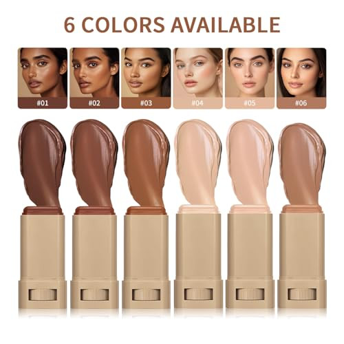Beauty Balm Serum Boosted Skin Tint Solid Tinted Moisturizing Serum Contour Stick Foundation Face Stick For Women Brightens Hydrates Natural