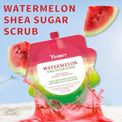 Watermelon Facial Scrub Cream Watermelon Face Scrub Daily Facial Scrub Gently Exfoliates Cleanses Removes Dead Skin Blackheads Pores And
