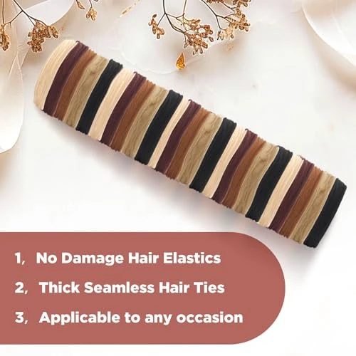 Tbukeom Black Hair Ties For Women