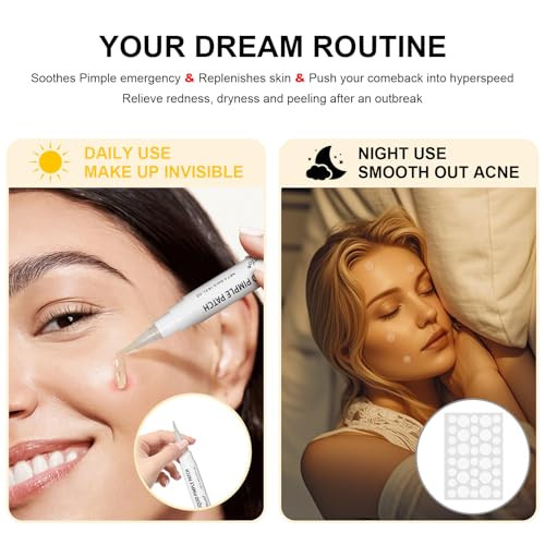 Pimple Patches For Face Pimple Patch Pimple Stickers Hydrocolloid Acne Patch For Covering Zits And Blemishes Invisible Spot Rescue Pen