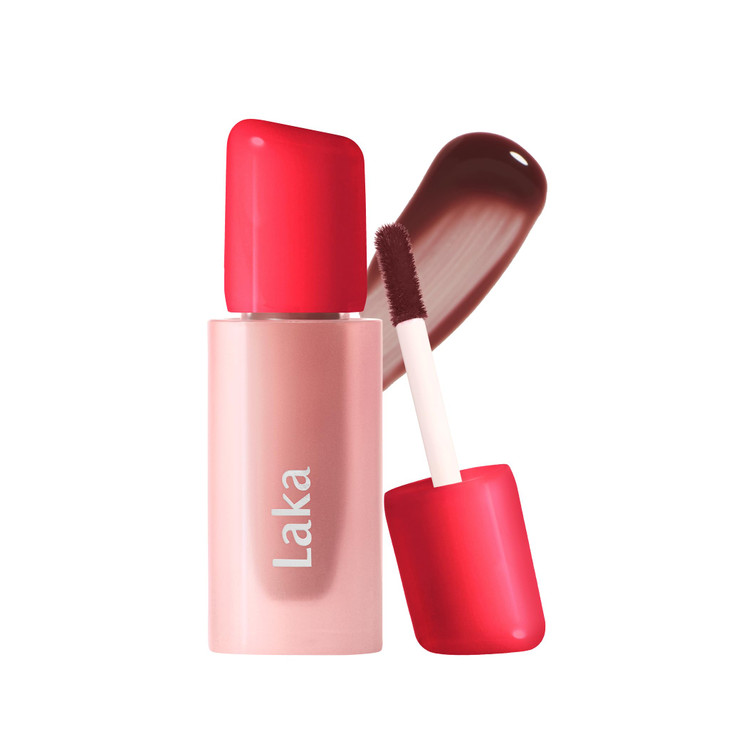 Laka Popping Balloon Lip Stain 4.5G 0.15Oz Glossy Plumping Tint Moisturizing Non Sticky Texture For All Day Hydration K Beauty 990 Smoky