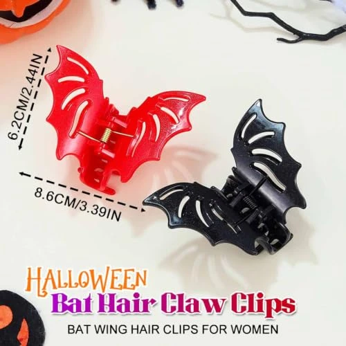 Bartosi Halloween Bat Claw Clips Gothic Hair Clips Hair Accessories