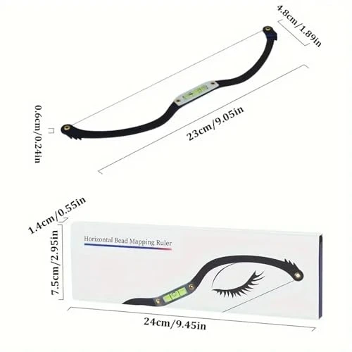 Boluoyin Permanent Makeup Eyebrow Line Marker Ruler For Eyebrow Mapping String Pre Inked Microblading Tattoo Pmu String Measuring Eyebrow
