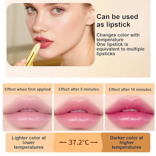 Vienflona Color Changing Lipstick Ph Lip Stick Color Changing Ph Adaptive Lipstick Clear Lip Gloss For Women Long Lasting Moisturizing