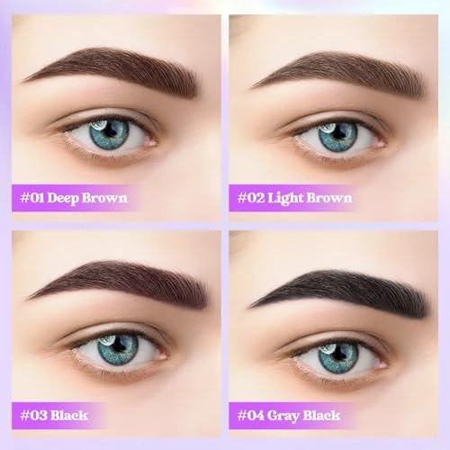 2Pcs Tattoo Eyebrow Gel Easy Peel Off Smudge Proof Long Lasting Waterproof Black