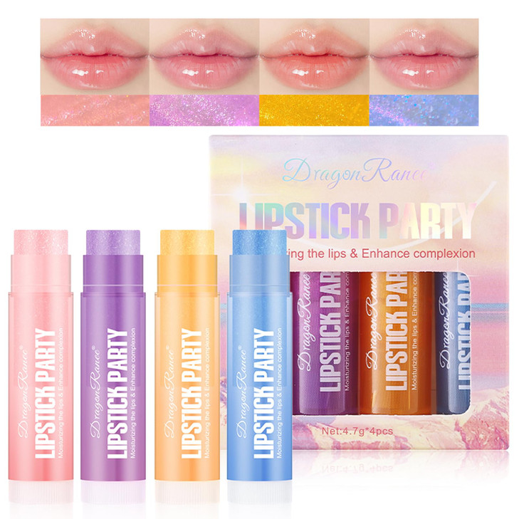 4 Colors Crystal Jelly Glaze Lip Gloss Set Hydrating Lip Plumper Gloss Lip Stain Long Lasting Lip Balm Vegan And Cruelty Free