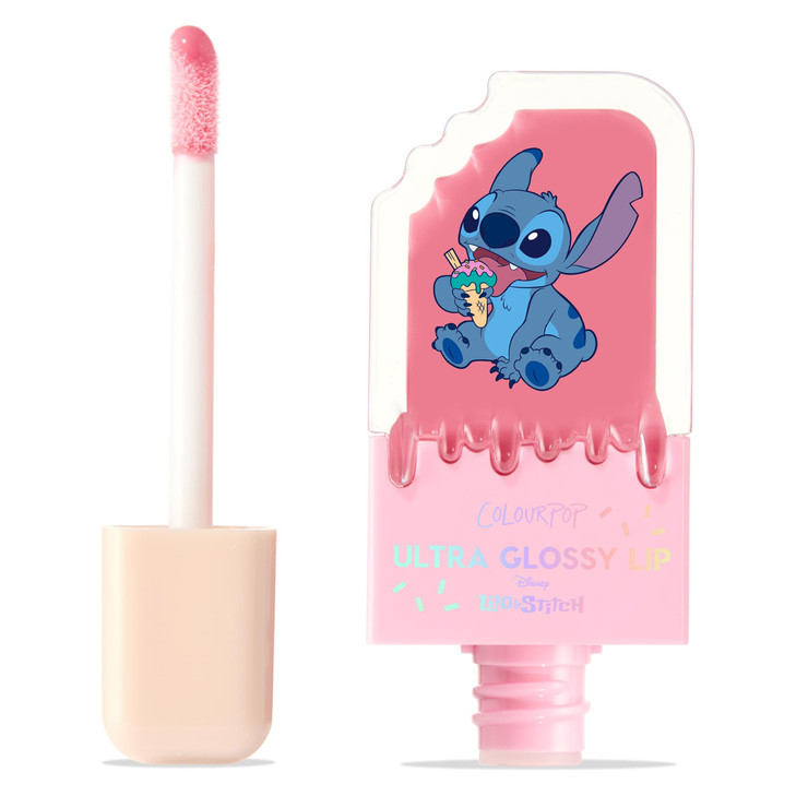 Colourpop X Stitch Ultra Glossy Lip Gloss High Shine Non Sticky And Hydrating Lip Gloss With A Flexible Paddle Applicator Sheer Baby Pink