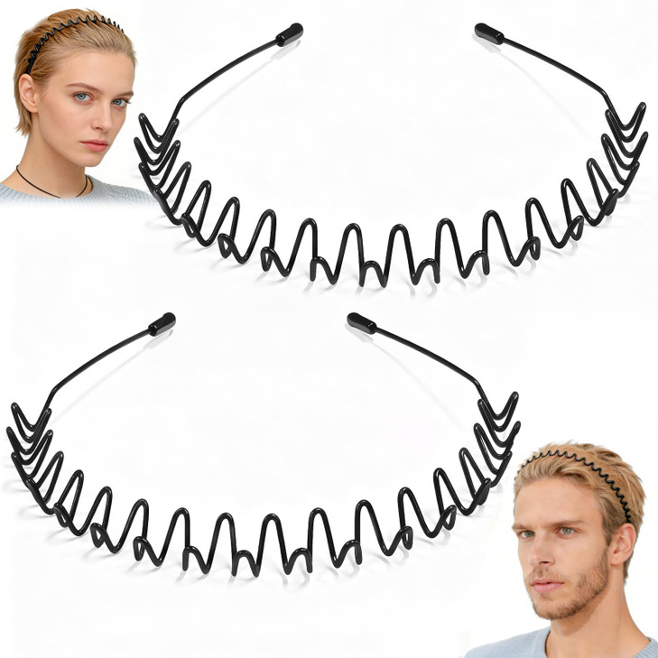 Zaszo 2 Pcs Headband Fashion Hair Band For Men And Women