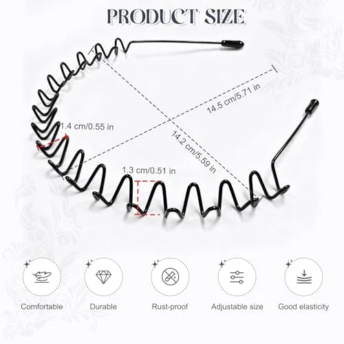 Zaszo 2 Pcs Headband Fashion Hair Band For Men And Women