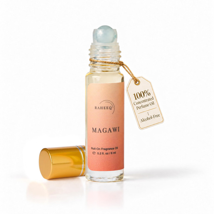 Raheeq Magawi Roll On Oil Perfume For Men And Women 6 Ml 0.2 Fl Oz Long Lasting Warm Perfume With Coffee Caramel And Vanilla Oil Travel Size