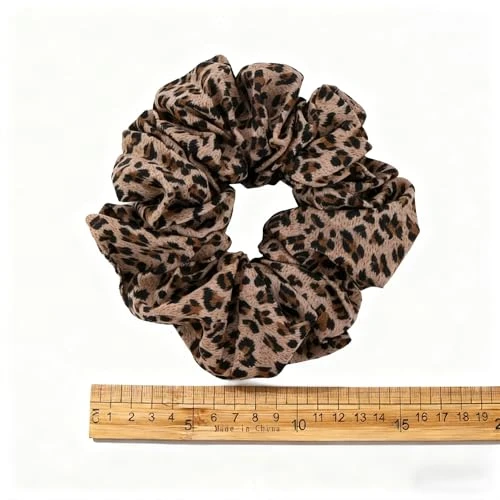 Leopard Scrunchie Elastic Cheetah Print Hair Accessories Headdress 2 Pcs