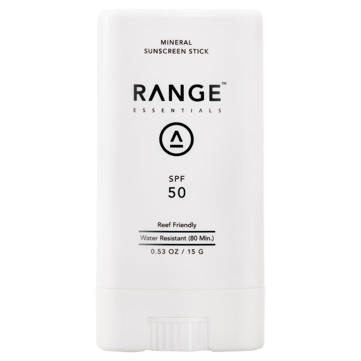 Range Essentials Mineral Sunscreen Stick Spf 50 Reef Safe Travel Size Fragrance Free Zinc Oxide Broad Spectrum Water Resistant 80 Minutes