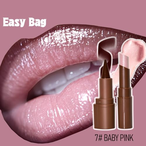 Nourishing Lip Gloss With Brown Lip Liner Lip Combo Sets Solid Lip Gloss Jelly Lipstick High Shine Nude Lip Kit With Lip Liner And Gloss For