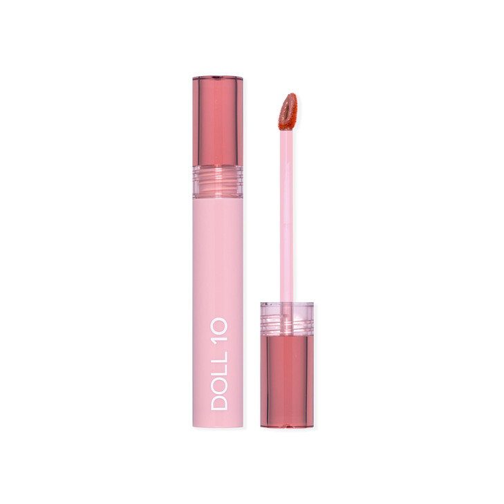 Doll 10 Peptide Plumping Satin Lip Stain Hydrating Lip Tint W Hyaluronic Acid And Peptides Long Lasting Lightweight Semi Matte Finish Clean