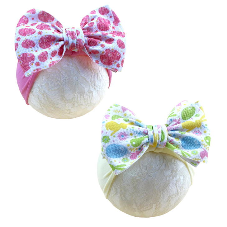Gezisan Easter Bunny Headband For Baby Girl Turban Nylon Elastic Hair Band