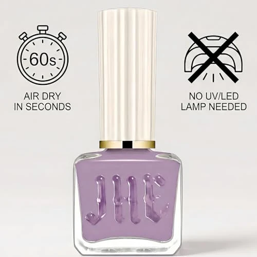 Novacharm Lavender Purple Nail Polish 12Ml Quick Dry Air Dry Nail Polish Non Toxic No Uv Nailpolish For Women And Girls