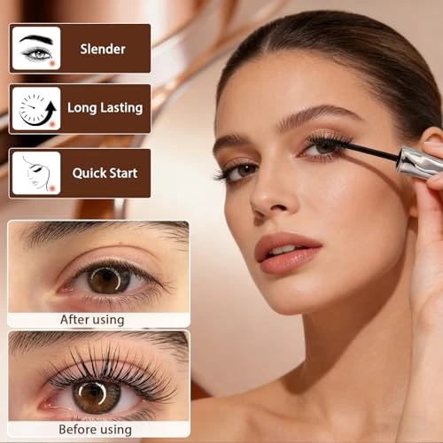 2Pcs Iron Wand Mascara Waterproof Metal Wand Mascara