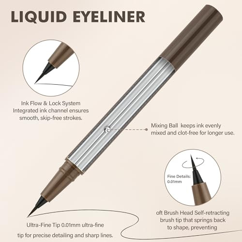 Ultra Fine Liquid Eyeliner Set 4 Pack Matte Black Eyeliners Pencils Eye Ink Liner Precision Tip For Winged And Inner Corner Makeup Long