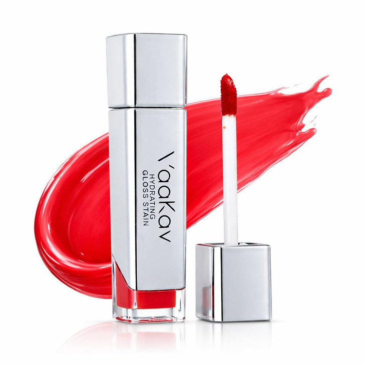 Vaakav Lip Stain Long Lasting Waterproof Hydrating Lip Stain Oil Glossy Lip Oil Stain Hyaluron Tint Lip Non Sticky Moisturizing Lip Tint For