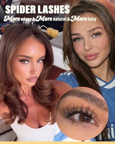 Spider Lashes Clusters Invisible Band Wispy Cluster Eyelash Extensions Cd Curly Fairy Breeze Eyelash Clusters Spider Lash Clusters Natural