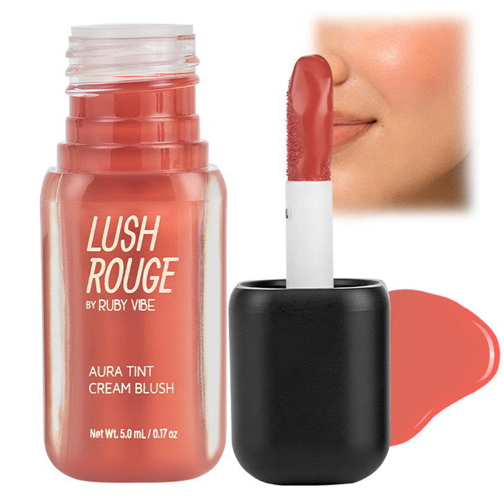 Ruby Vibe Co Aura Tint Cream Blush Natural Radiant Finish Buildable Color