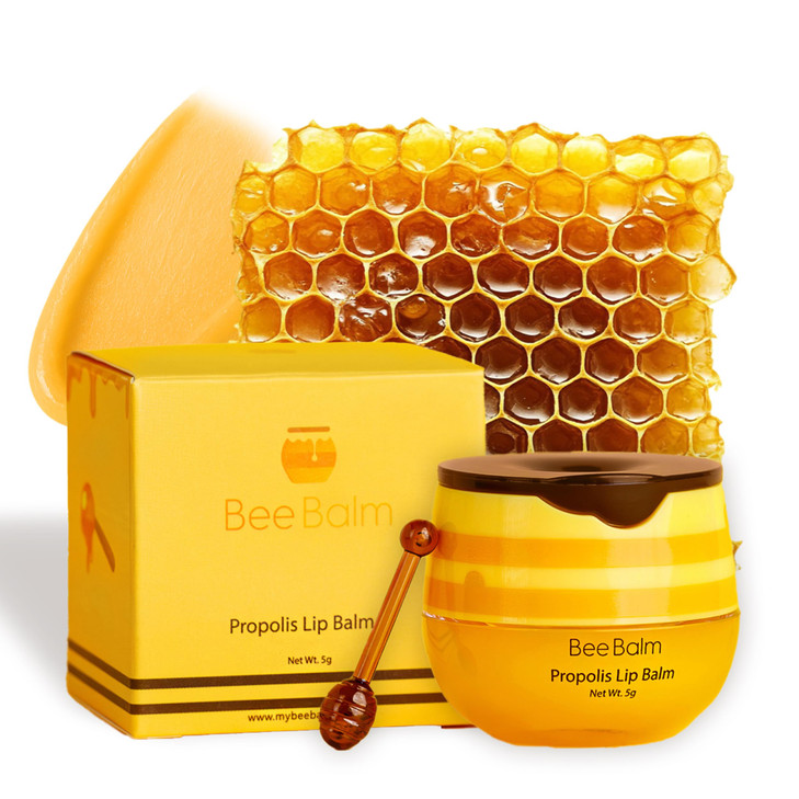 Original My Bee Balm Lip Balm Propolis Hydrating Balm Honey Pot For Dry Chapped And Cracked Lips Deeply Moisturizes And Hydrates Lips With