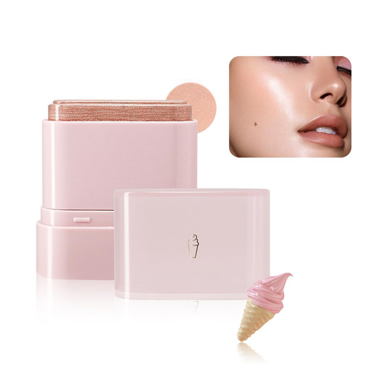 Multi Purpose Makeup Hydrating Cream Blush Stick Beauty Solid Moisturizer Stick For Cheek And Eyes And Lips Waterproof Natural Moisture