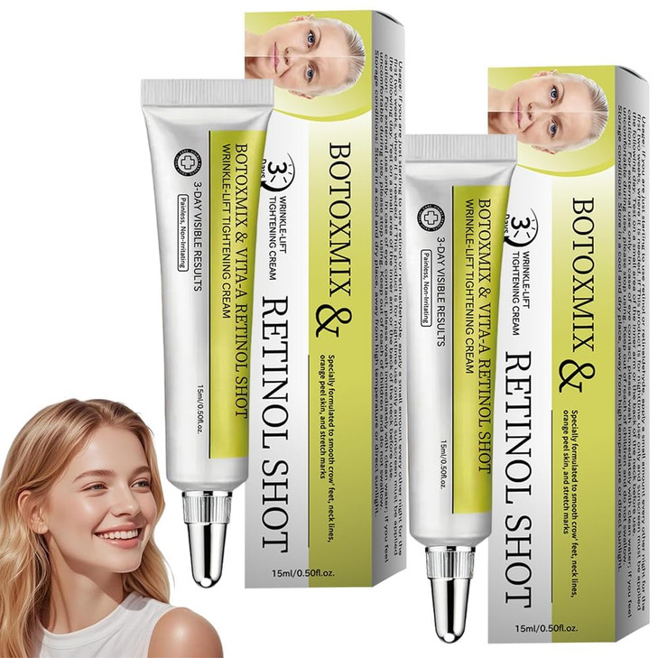 2 Pack Botoxmix And Vita A Retinol Shot Wrinkle Lift Tightening Cream Anti Wrinkle Pore Minimizer Fine Lines All Skin