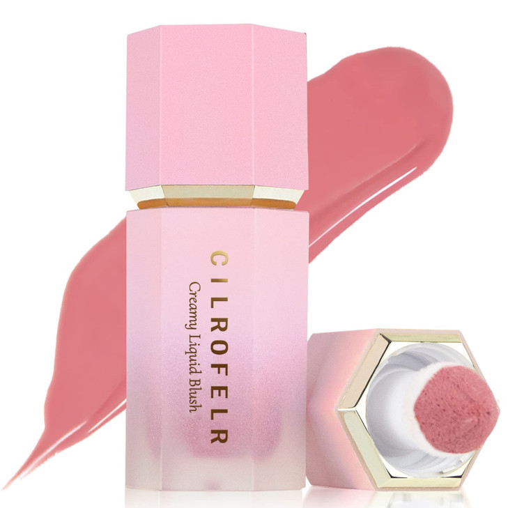 Cilrofelr Soft Cream Liquid Blush Creamy Blush Makeup For Cheek Dewy Finish Buildable Pigment Lightweight Long Lasting For Natural Looking