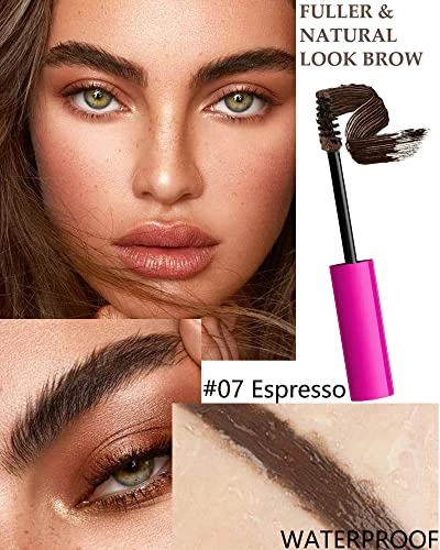 Brow Gel Kit Espresso Thickening Tinted Eyebrow Mascara Gel And Clear Setting Brow Glue Brow Filler Dye Brows Cream Long Lasting Eye Makeup