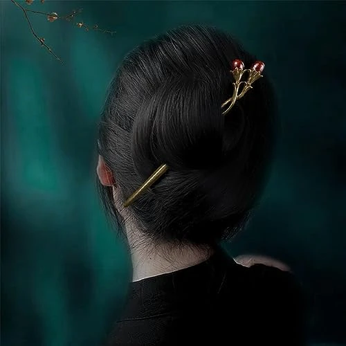 Choisbeing Carved Wooden Hair Stick For Women Handmade Hair Pin For Long Hair Chopsticks For Buns Wooden Hair Fork For Hair Styling Hair