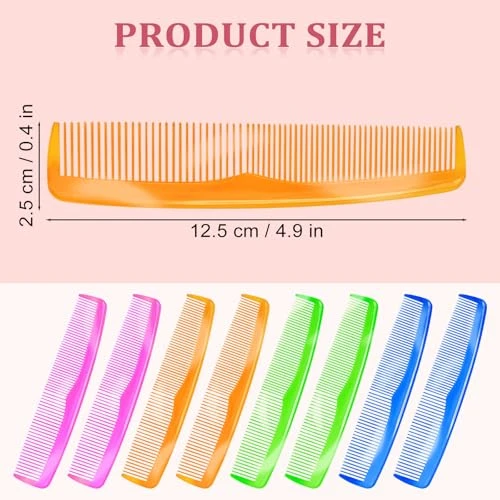 Etenpo 50 Pack Combs Bulk Pocket Combs In Bulk Colorful Hair Comb Set