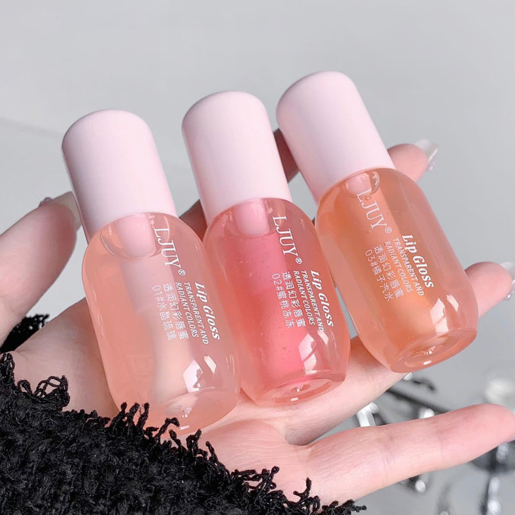 Bekoeen 3 Pcs Plumping Lip Gloss Set Hydrating Lip Oil Moisturizing Lip Balm Lipgloss For Women Long Lasting Lip Gloss Non Sticky And Glossy