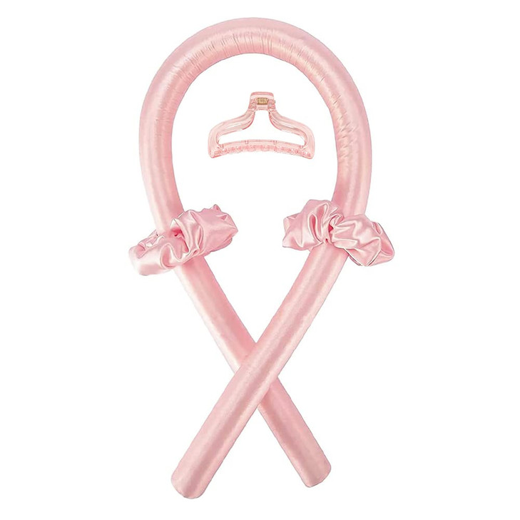 Heatless Curling Rod Headband No Heat Silk Ribbon Curling Rod Hair Roller Curls With Hair Claw Clip Lazy Natural Soft Wave Diy Hair Rollers
