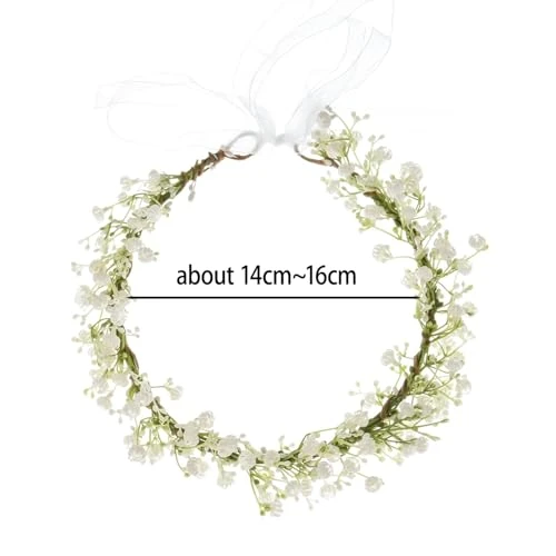 Yili Maizi Girl Flower Crown Floral Crown Women Floral Headband Flower Headpiece Wedding Party Wreath Hair Accessories