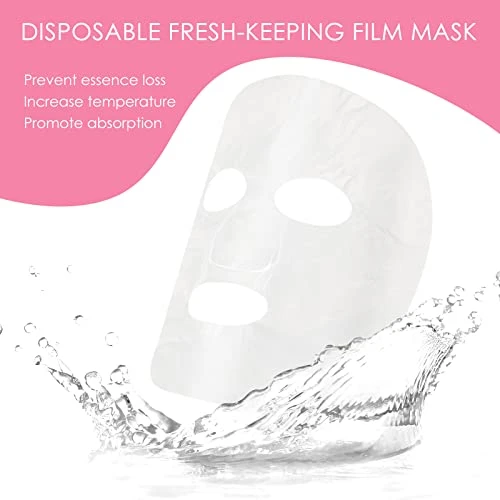 Maitys 200 Pcs Plastic Face Sheet Masks Disposable Facial Wraps