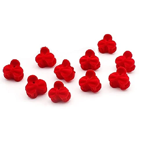 30Pcs Red Velvet Mini Hair Claw Clips Flower Heart Bow Hair Bangs Pin Small Hair Clips Clamps Non Slip Tiny Plastic Jaw Clips For Girls And