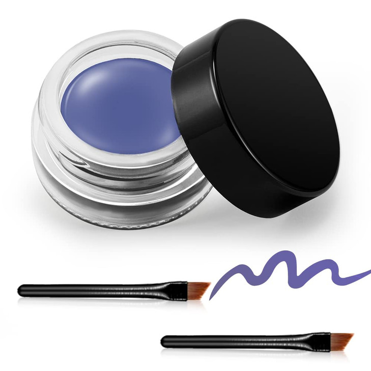 Erinde Purple Gel Eyeliner Waterproof Cream Eyeliner Gel Pot High Intensity Pigments Long Lasting Smudge Proof Eye Liner Halloween Makeup