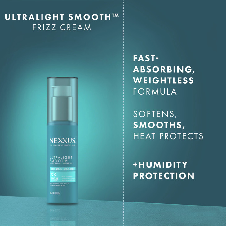 Nexxus Ultralight Smooth Frizz Defy Cream Serum for Frizzy and Dry Hair 4 fl oz