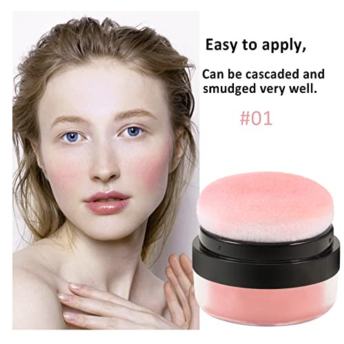 Boobeen Loose Powder Blush Air Cushion Natural Blusher For Cheeks Highly Pigmented Blush Makeup Easy To Blend All Day Wear