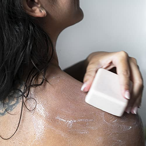 ATTITUDE Body Scrub Bar, Natural Origin, Gentle Exfoliator for Body and Foot, Nourishes and Softens Skin, Bamboo Powder & Shea Butter, EWG verified &