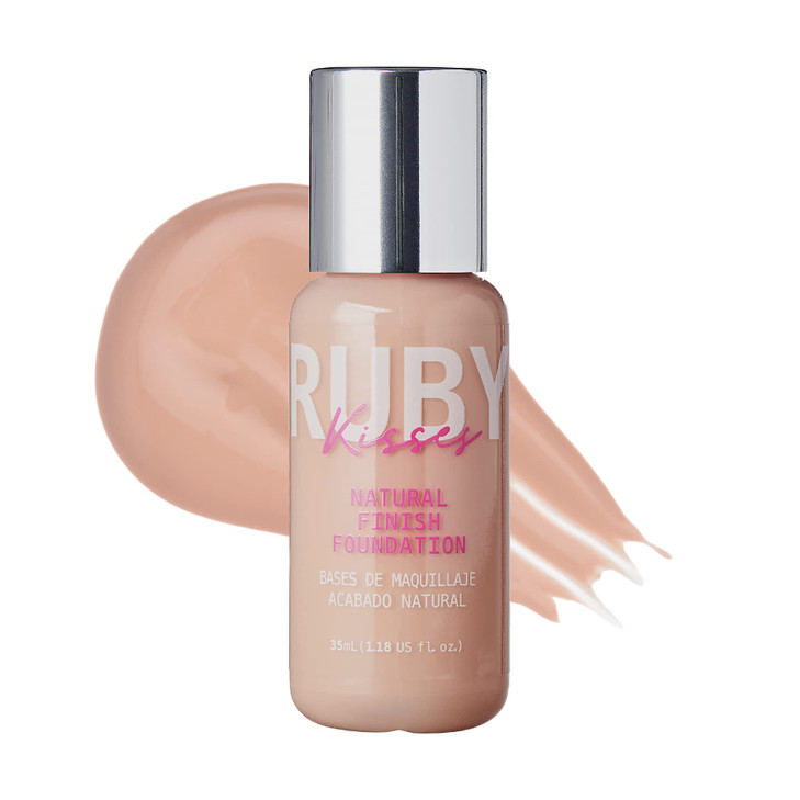 Ruby Kisses Liquid Foundation Medium Coverage Lightweight Natural Finish Face Makeup For All Skin Type Korean Makeup Creamy Beige
