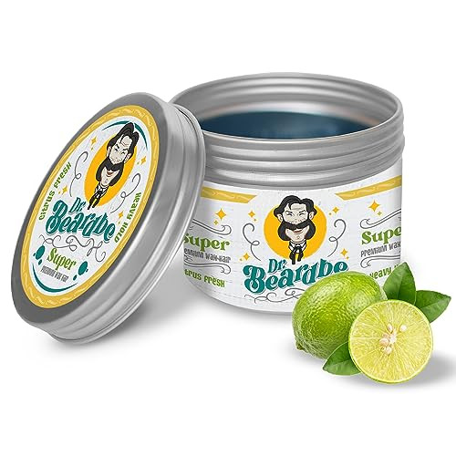 DR. BEARDBE Hair wax for man and kids - High Hold - Shine Finish - Premium Water Based All-Day Hold Hair Styling Pomade  Flake-Free Styling Wax for