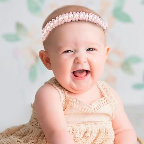 Oosaku Baby Girl Flower Headbands Set Elastic Floral Headbands 6Pcs Soft Nylon Hair Band For Newborn Toddler Hair Accessories Xkfd001