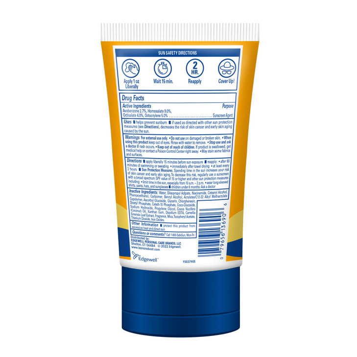 Banana Boat Protection + Vitamins Sunscreen Lotion SPF 50, 4.5 oz - Nourishing, Moisturizing, Vitamin C, Niacinamide, Water Resistant, Dermatologist