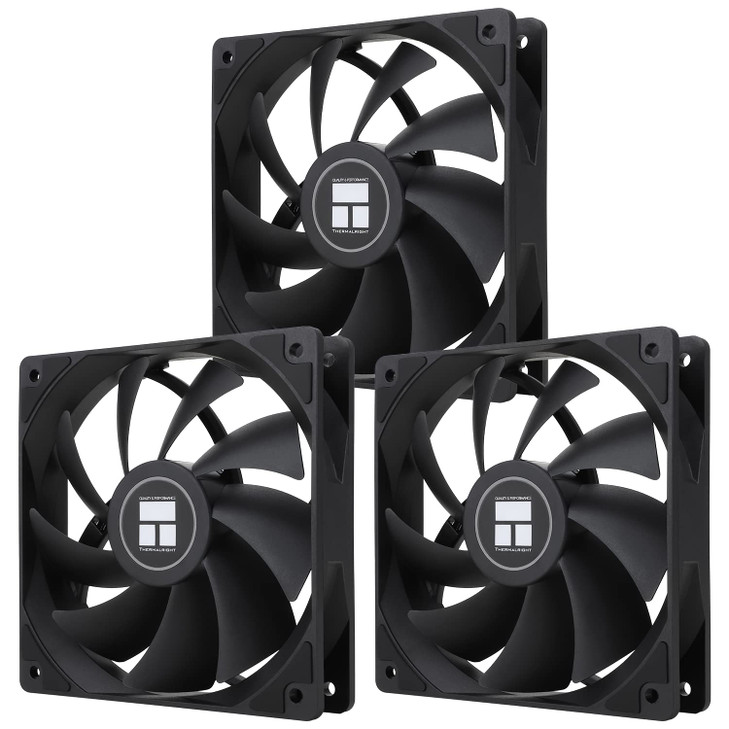 Thermalright TL-C12C X3 CPU Fan 120mm Case Cooler Fan, 4pin PWM Silent Computer Fan with S-FDB Bearing Included, up to 1550RPM Cooling Fan?3 Quantiti