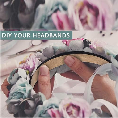 Hfpengzan 2 Pc Satin Headbands 1.3 Inch Wide Headband Girls Black Headband