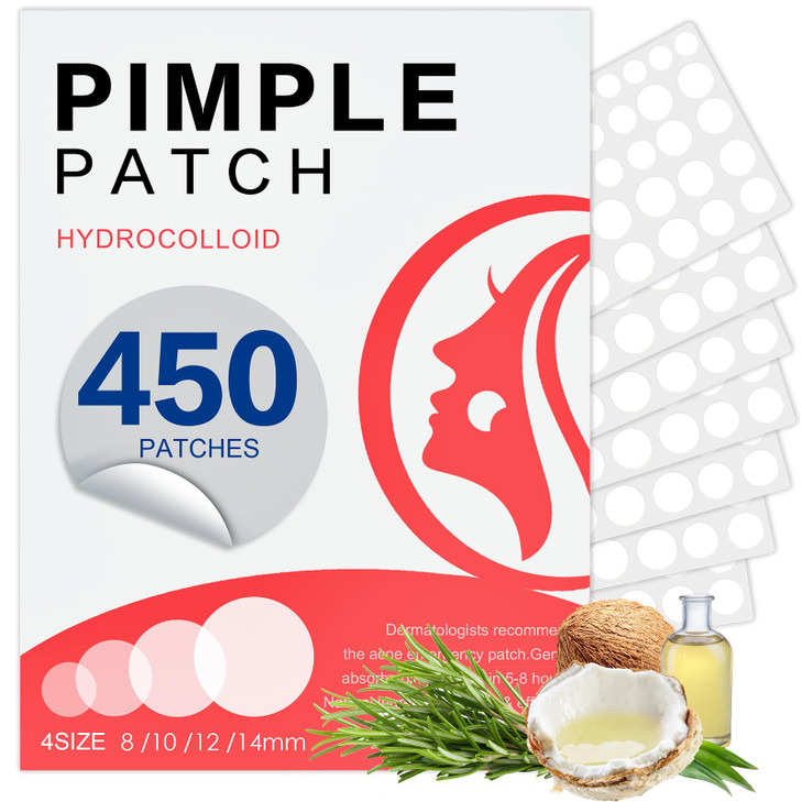 450 Pimple Patches For Face Hydrocolloid Acne Patches For Zit Covers