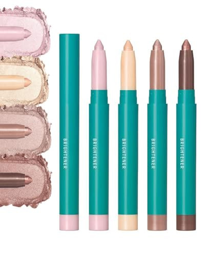 Procover Eyeshadow Stick Eye Shadow Brightener Stick Glitter Highlighter Makeup Eye Liner Shimmer Creamy Long Lasting Eye Makeup 4Pcs